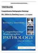 TEST BANK    Comprehensive Radiographic Pathology  8th Edition by Eisenberg Chapters 1 - 12, Complete