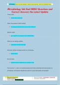 Microbiology lab final NDSU Questions and  Correct Answers the Latest Update