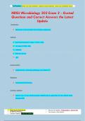 NDSU Microbiology 202 Exam 2 - Gustad Questions and Correct Answers the Latest  Update