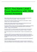 NICET Fire Alarm Level 1 Exam Questions with 100% Correct Answers 