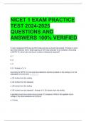  NICET 1 EXAM PRACTICE TEST 2024-2025 QUESTIONS AND ANSWERS 100% VERIFIED