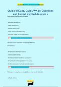 Quiz 2 WX 201, Quiz 1 WX 20-Questions  and Correct Verified Answers 1