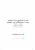 Solution Manual and Test Bank for The Call to Teach: An Introduction to Teaching 1st Edition (Matthew Lynch, 2014) , Chapter 1-13 | Complete Guide A+