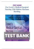 Test Bank for Lewiss Medical Surgical Nursing 12th Edition By Harding 