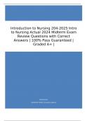 Nursing ATI TEAS, NCLEX-RN, HESI, NCLEX-PN, HESI A2 and NP Exams Grades A+ 2024-2025 Introduction to Nursing Midterm  Exam Preparation Compilation Bundle | Grades A+| 100% Pass Guarantee | Achieve Success! 