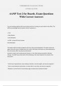 AANP Test 2 for Boards. Exam Questions With Correct Answers