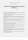 ABA BCAT Exam Questions And Answers 100% Pass