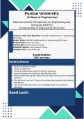 NCEES National Council of Examiners for Engineering and Surveying 2024-2025  Fundamentals of Engineering (FE) Fundies and Professional Practice and Ethics Final Exam Review Questions with Verified Solutions | 100% Pass Guaranteed | Graded A+ |