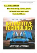 Solution Manual For Automotive Technology, A Systems Approach, 4th Canadian Edition by Erjavec, All 1-55 Chapters Covered ,Latest Edition, ISBN:9780176796174