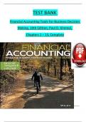 Test Bank for Financial Accounting Tools For Business Decision Making 10th Edition by Paul D. Kimmel, All Chapters 1 -13, Complete ISBN: