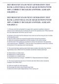 2023 HESI EXIT EXAM NEXT GENERATION TEST BANK LATEST REAL EXAM 160 QUESTIONS WITH 100% CORRECT DETAILED ANSWERS. ALREADY GRADED A+