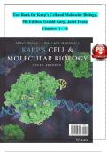 Test Bank - Karp's Cell and Molecular Biology, 9th Edition (Karp, 2020) Chapter 1-18 | All Chapters