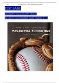 Test Bank for Managerial Accounting 4th Edition By Charles Davis & Elizabeth Davis, ISBN: 9781119577669, All 13 Chapters Covered, Verified Latest Edition