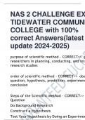 NAS 2 CHALLENGE EXAM TIDEWATER COMMUNITY COLLEGE with 100% correct Answers(latest update 2024-2025)