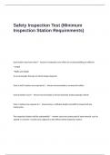 Safety Inspection Test Questions and Answers (Minimum Inspection Station Requirements)