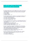 NUR 112 FINAL EXAM PRACTICE QUESTIONS AND ANSWERS.