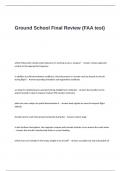 Ground School Final Review Questions and Answers (FAA test)