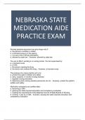 NEBRASKA STATE MEDICATION AIDE PRACTICE EXAM 