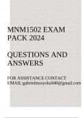 MNM1502 Exam pack 2024(Customer Service)