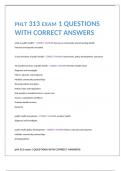 PHLT 313 EXAM 1 QUESTIONS WITH CORRECT ANSWERS