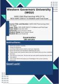  NURS 2060 Pharmacology WGU D116 2024-2025 WGU NURS 2060 D116 Final Exam Review Questions with Correct Answers | 100% Pass Guaranteed | Graded A+ |