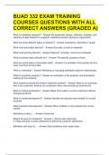 BUAD 332 EXAM TRAINING COURSES QUESTIONS WITH ALL CORRECT ANSWERS (GRADED A) 