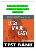 TEST BANK For ECGs Made Easy, 7th Edition by Barbara J Aehlert, All Chapters 1 - 10, Complete Newest Version