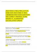 2024 FEMA IS 700.b FINAL ACTUAL EXAM 2024-2025|FEMA IS 700.b (180)BRAND NEW EXAM QUESTIONS AND CORRECT ANSWERS, SCORE GRADED A+, GUARANTEED SUCCESS,LATEST UPDATE 