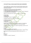 CE SHOP FINAL EXAM QUESTIONS AND ANSWERS