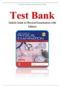 Test Bank For Seidels Guide to Physical Examination 10th Edition..