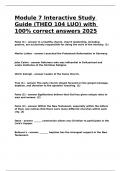 Module 7 Interactive Study Guide (THEO 104 LUO) with 100- correct answers 2025.