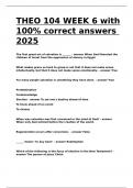 THEO 104 WEEK 6 with 100- correct answers 2025