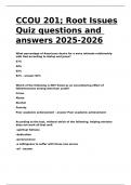 CCOU 201 Root Issues Quiz questions and answers 2025-2026.