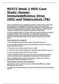 NU372 Week 2 HESI Case Study Human Immunodeficiency Virus (HIV) and Tuberculosis