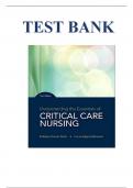 TEST BANK For Understanding the Essentials of Critical Care Nursing, 3rd Edition by Perrin, Verified Chapters 1 - 19, Complete Newest Version