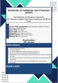 NCC National Certification Corporation 2024-2025 Women’s Health Care Nurse Practitioner WHNP NCC Exam Comprehensive Review Questions with Correct Answers | 100% Pass Guaranteed | Graded A+ |