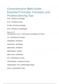 Comprehensive Math Guide: Essential Formulas, Concepts, and Problem-Solving Tips