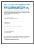 AANP EXAM 2024 ACTUAL EXAM QUESTIONS  CORRECT ANSWERS (100% CORRECT  VERIFIED ANSWERS GRADED A+)/ ACTUAL  ANNP FNP EXAM 2024-2025 (BRAND NEW!!)