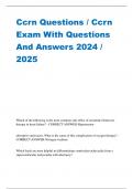 Ccrn Questions / Ccrn Exam With Questions And Answers 2024 / 2025