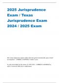 2025 Jurisprudence Exam / Texas Jurisprudence Exam 2024 / 2025 Exam