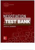 TEST BANK For Essentials of Negotiation, 7th Edition by Roy Lewicki, Bruce Barry,