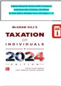 Solution Manual for McGraw-Hill's Taxation of Individuals 2024/25 Edition, 15th Edition By Brian Spilker, Benjamin Ayers, All Chapters 1 - 14