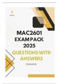 MAC2601 EXAM PACK 2025 - QUESTIONS & ANSWERS