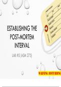 Lab 5 - Postmortem Interval