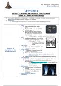 Lecture 3 - Human Variation & Basic Bone Biology