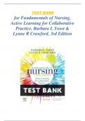  Test Bank for Fundamentals of Nursing: Active Learning for Collaborative Practice 3rd Edition By Barbara L Yoost