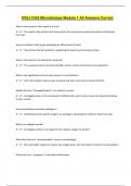 WGU C453 Microbiology Module 1 All Answers Correct