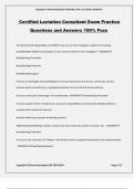 Certified Lactation Consultant Exam Practice Questions and Answers 100% Pass