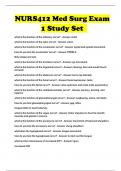 NURS412 Med Surg Exam 1 Study Set 