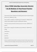 Cisco CCNA CyberOps Associate (Version 1.0) All Modules & Final Exam Practice Questions and Answers